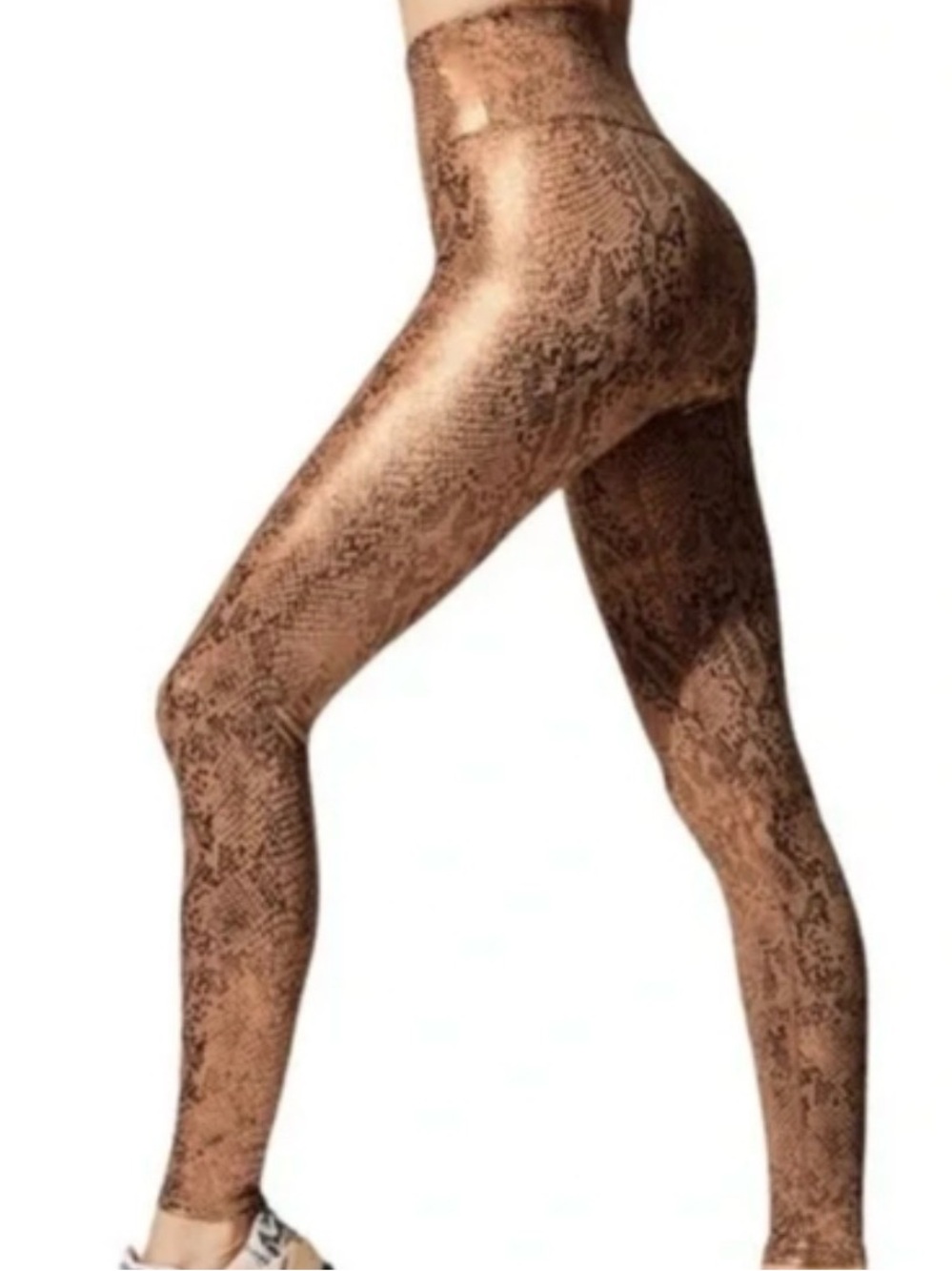 New Beach Riot Piper Leggings size XS in Metallic Snake / Rose Gold